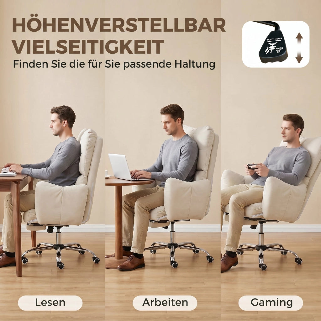 Sedia da Ufficio Ergonomica con Poggiapiedi ¨C Minimal ¨C Grigio