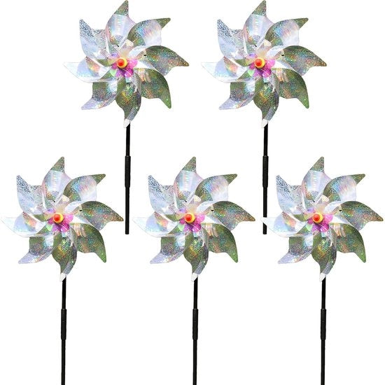 Decorazione per giardino - Set di 5 - Vogelafweer - Riflettente - PVC ecosostenibile - Decorazione per giardino