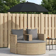 Divano da giardino 8 pz polyrattan Beige e Grigio Chiaro 42025899