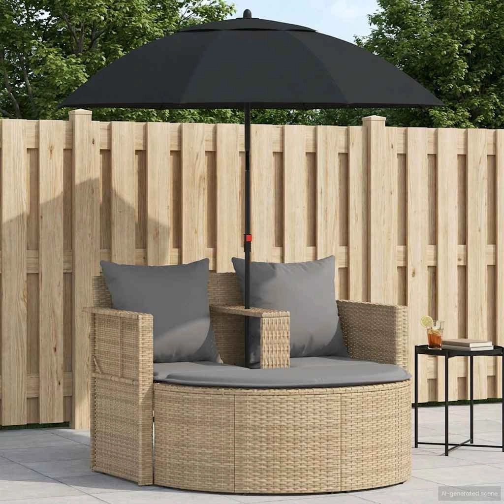 Divano da giardino 8 pz polyrattan Beige e Grigio Chiaro 42025899
