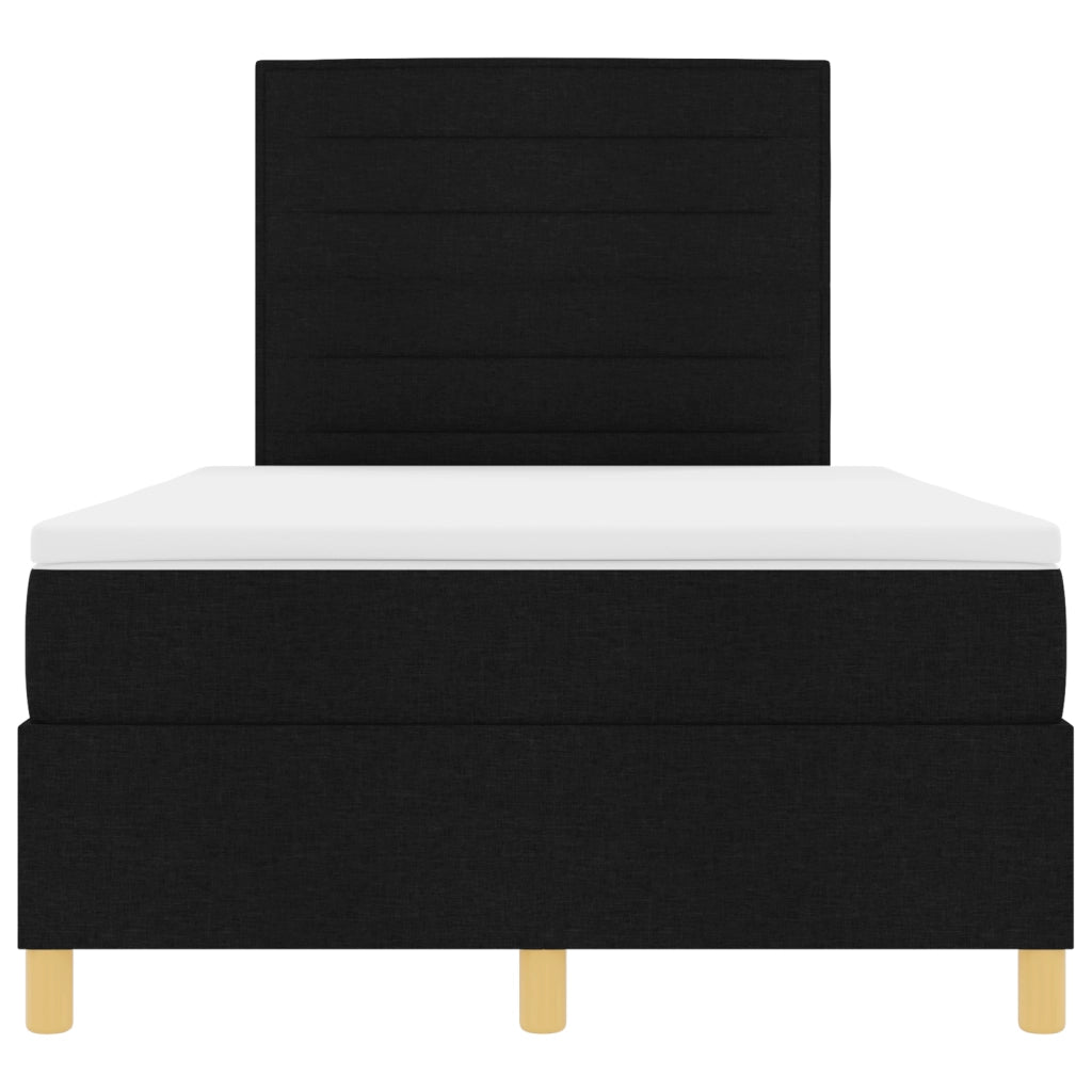 Letto a molle con materasso e LED Nero 120x190 cm in tessuto