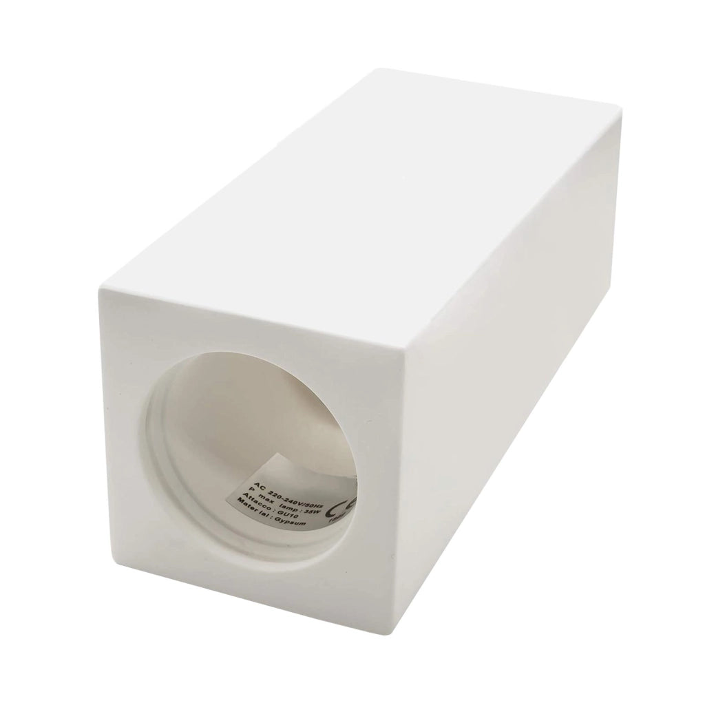 Plafoniera quadrata porta faretto gesso attacco GU10 luce soffitto interni negozio vetrine soffitto 230V altezza 14cm
