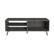 Porta Tv Con 3 Vani A Giorno Legno Cemento 120x38x45