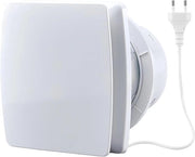 Ventilatore di scarico 120 mm 130 m³/h IPX2 per cucina, bagno, toilette, garage, ufficio e soffitta con valvola di regolazione