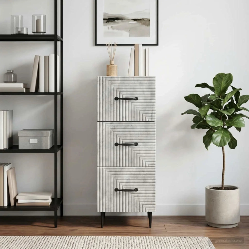 Mobile con Cassetti Grigio Cemento 33 x 34,5 x 89,5 cm 894848