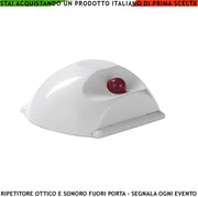 SEGNALATORE REMOTO ALLARME OTTICO E SONORO FUORI PORTA INCENDIO OCCUPATO TERMINE LAVORO FINE AZIONE MOVIMENTO SOS