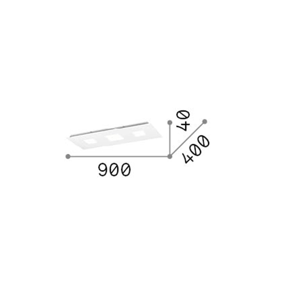 Plafoniera Moderna Relax Alluminio Bianco Led 58W 3000K Luce Calda