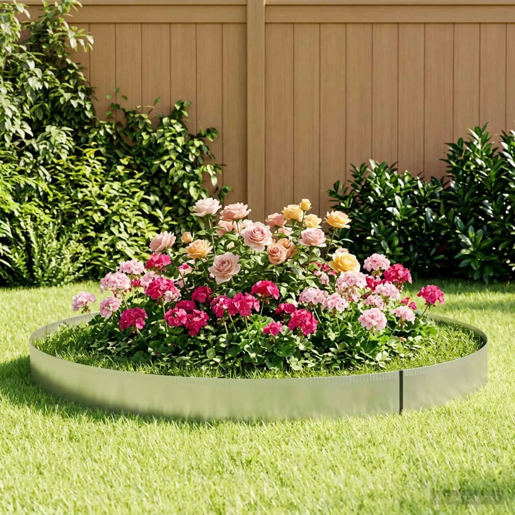 Bordura per Prato 10 m x 20 cm Acciaio zincato Argento 42030378