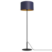 Lampada da terra Arden Luminex nera paralume blu E27 15W