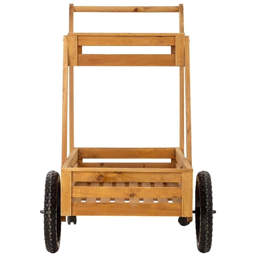 Carrello espositore legno marrone 82x19x44,5h cm