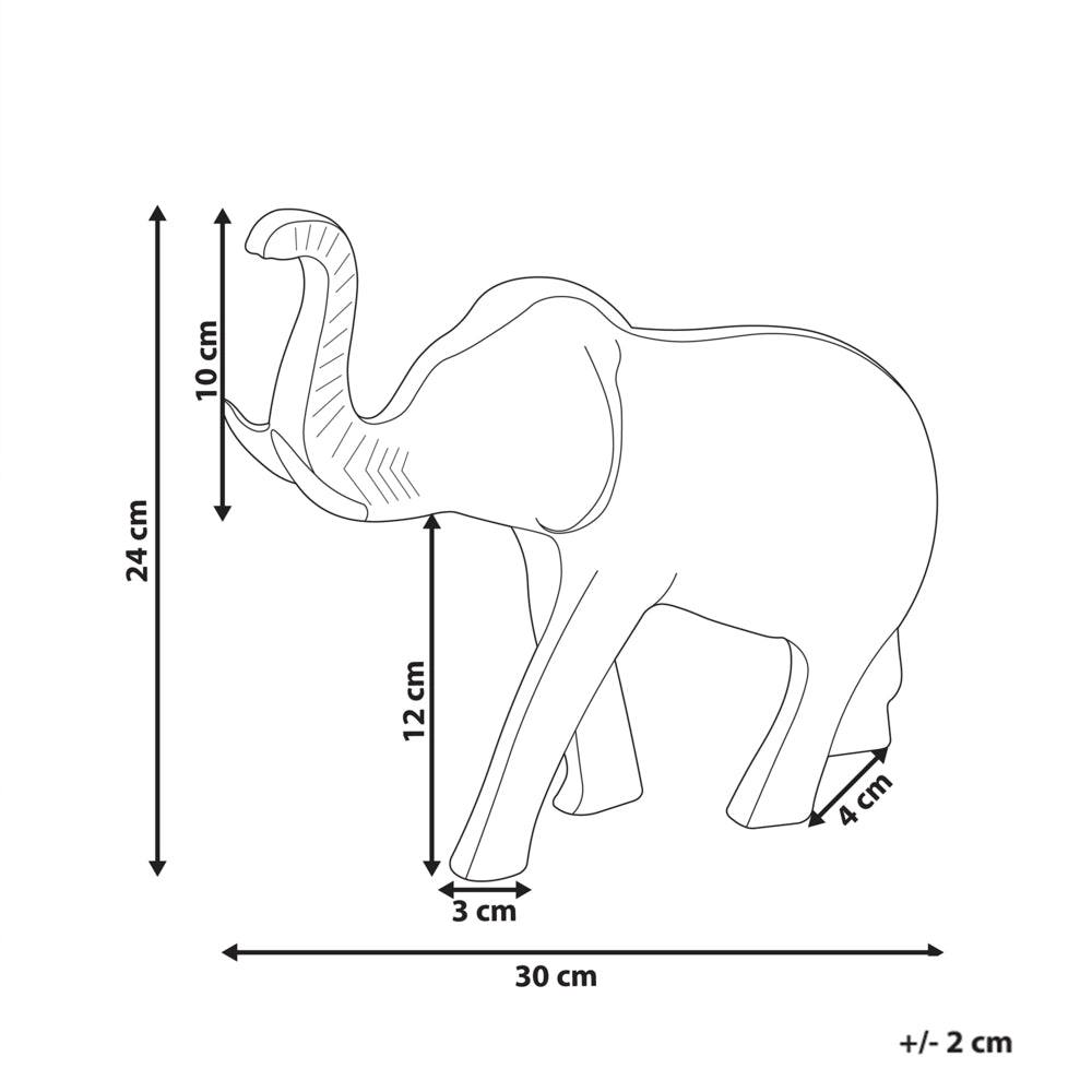 Figura decorativa Elefante animale in metallo argento per la visualizzazione di ornamento decorativo