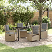 Set da Pranzo per Giardino 5 pcs Beige e Grigio Chiaro 3381005
