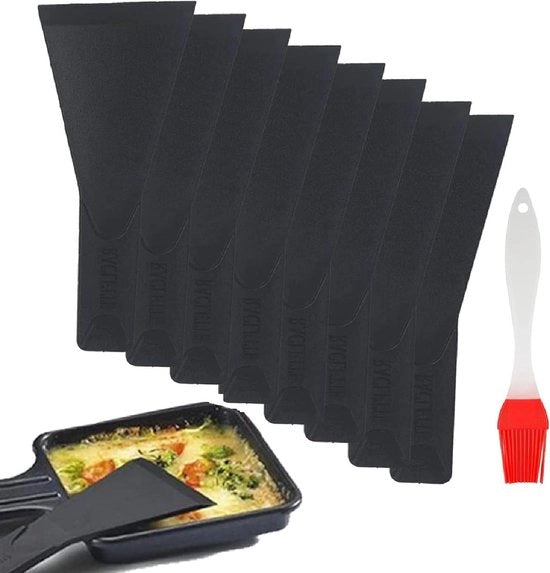 Schrappatore per raclette - 8 pezzi - piatti per griglia formaggi - piatti per piatti gourmet - accessori da cucina pannini antiaderenti