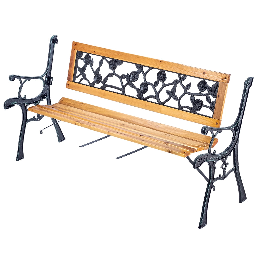 Panca da cimitero KADAX con schienale, 127 cm, in legno, da posizionare accanto alla tomba.