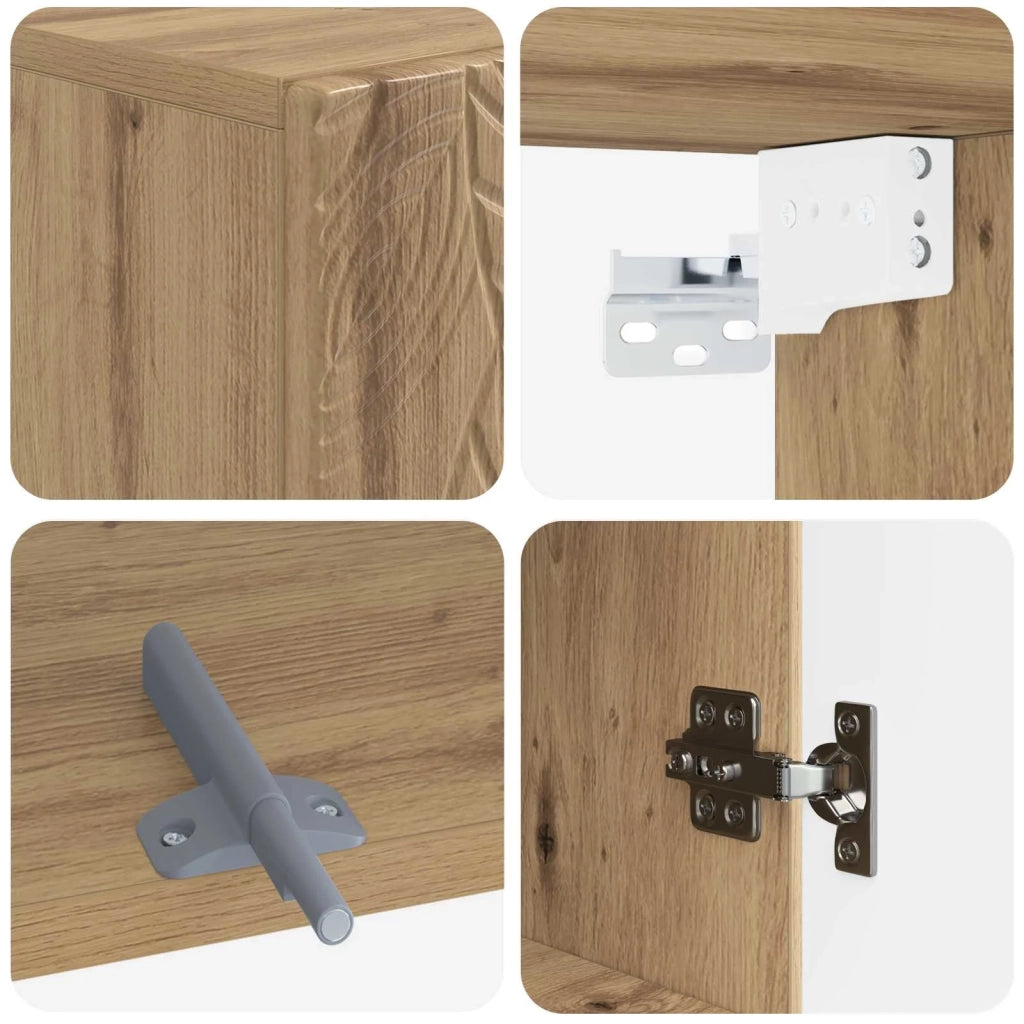 Armadio da bagno a muro DELFT Rovere Artigianale 897034