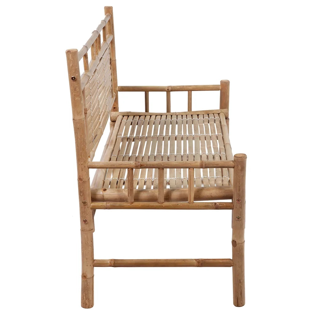 Panca da Giardino con Cuscino 120 cm in BambÃ¹