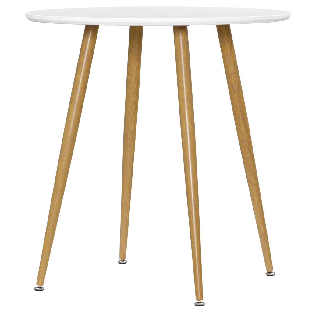 Tavolo da pranzo rotondo per 2 persone ¨C zephmum ¨C bianco, metallo, ?72x75 cm