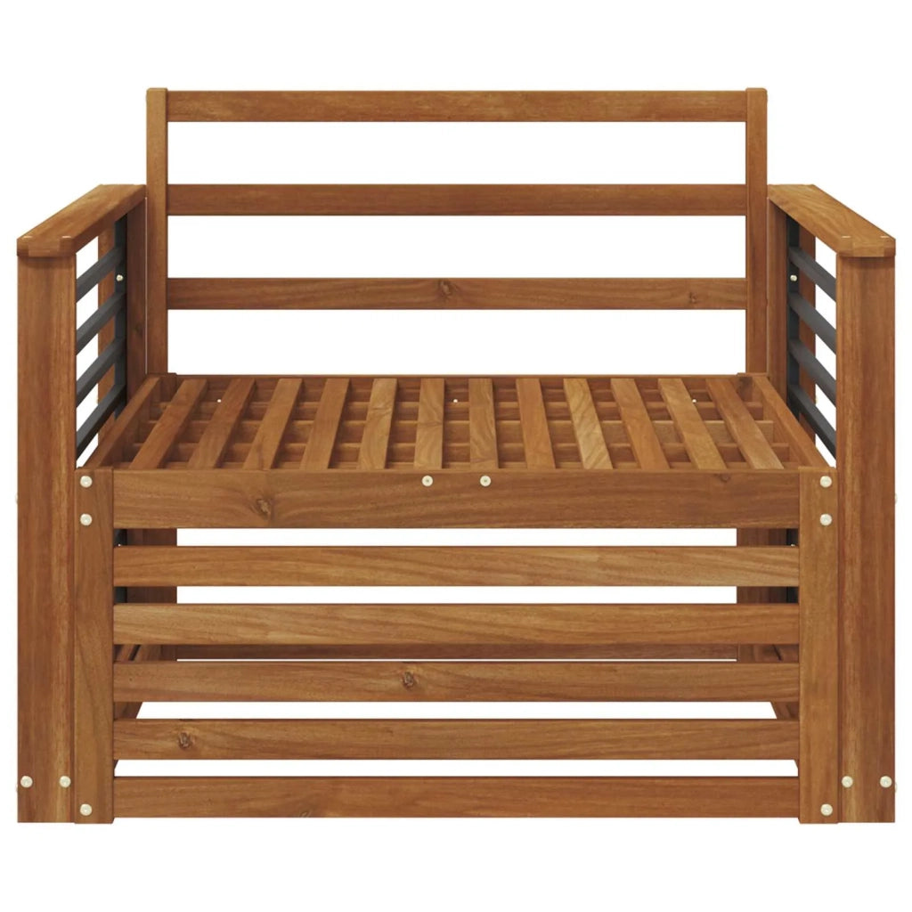 2 Pezzo Divano da esterno-Divano da Giardino-Sofa da giardino Naturale 431743
