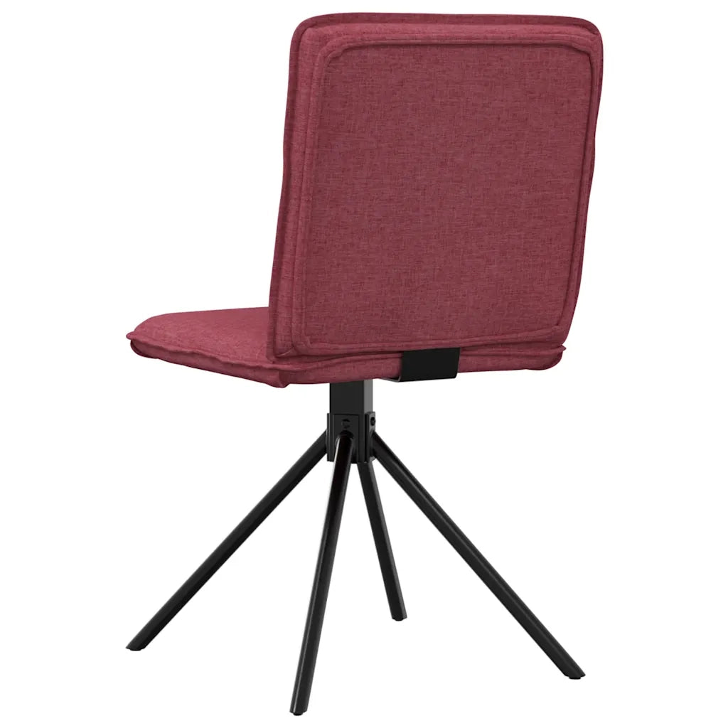 Sedie da Pranzo 2 pz Rosso Vino in Tessuto 4101235