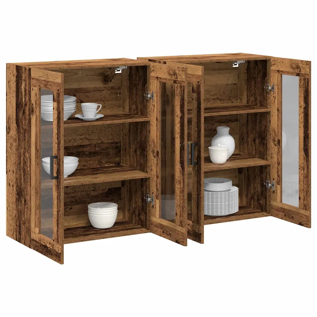 Armadi da Parete 2 pz Legno vecchio 69,5 x 34 x 90 cm CFW6914760