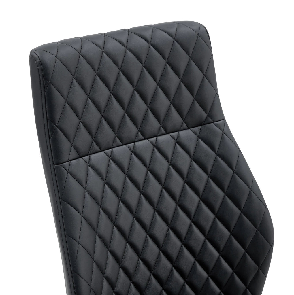 Set tavolo e sedie 107 cm nero MDF metallo 4 posti con vano integrato