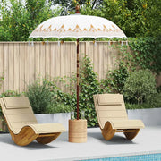 vidaXL Parasol Balinese Crema (180-190) x 260 cm