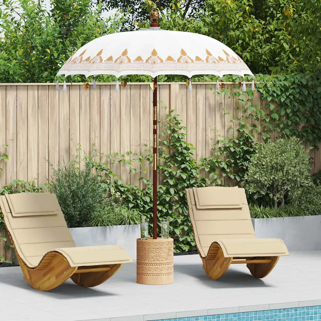 vidaXL Parasol Balinese Crema (180-190) x 260 cm