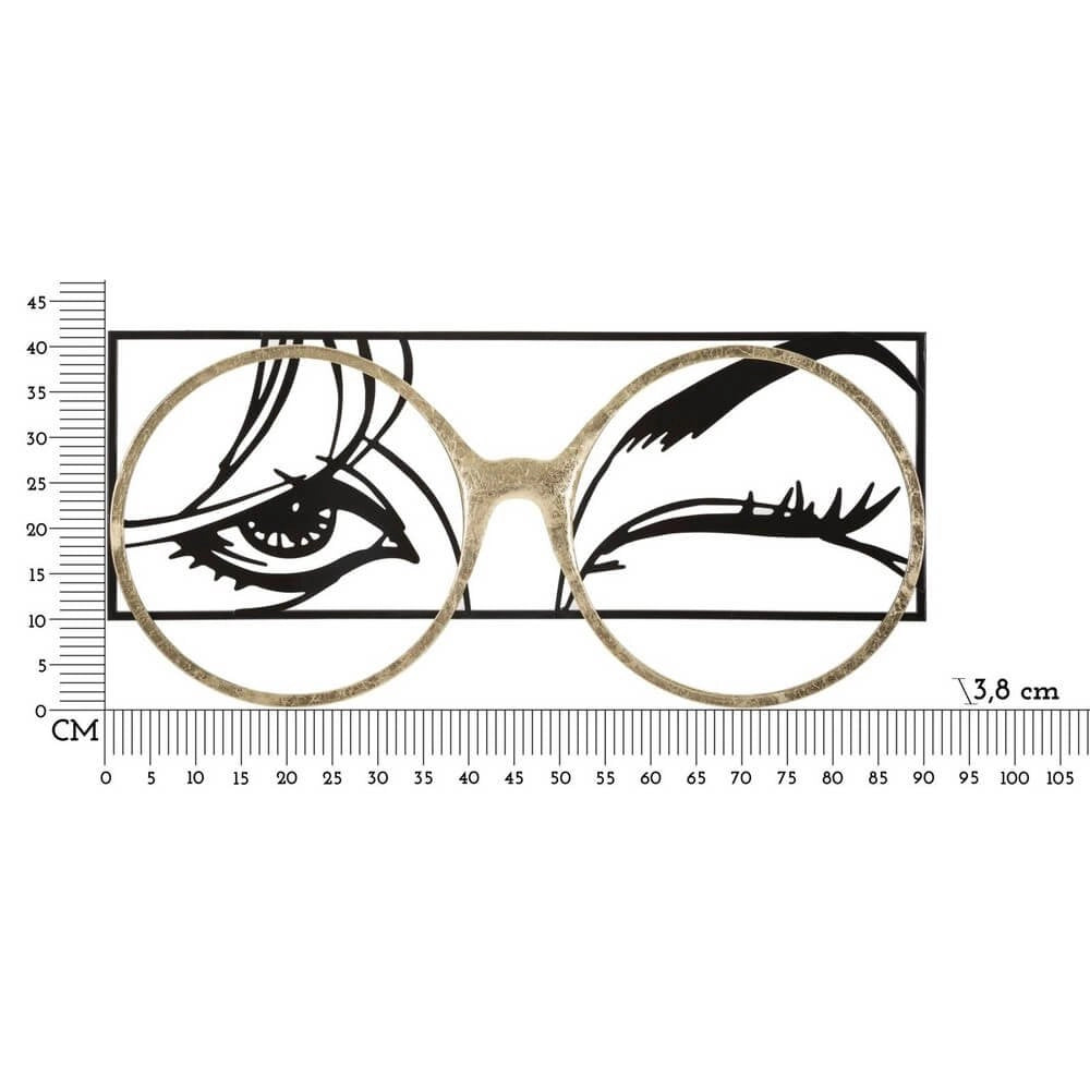 Decorazione Parete Ferro Occhiali cm 89,5X3,8X41,3 - EYEWEAR