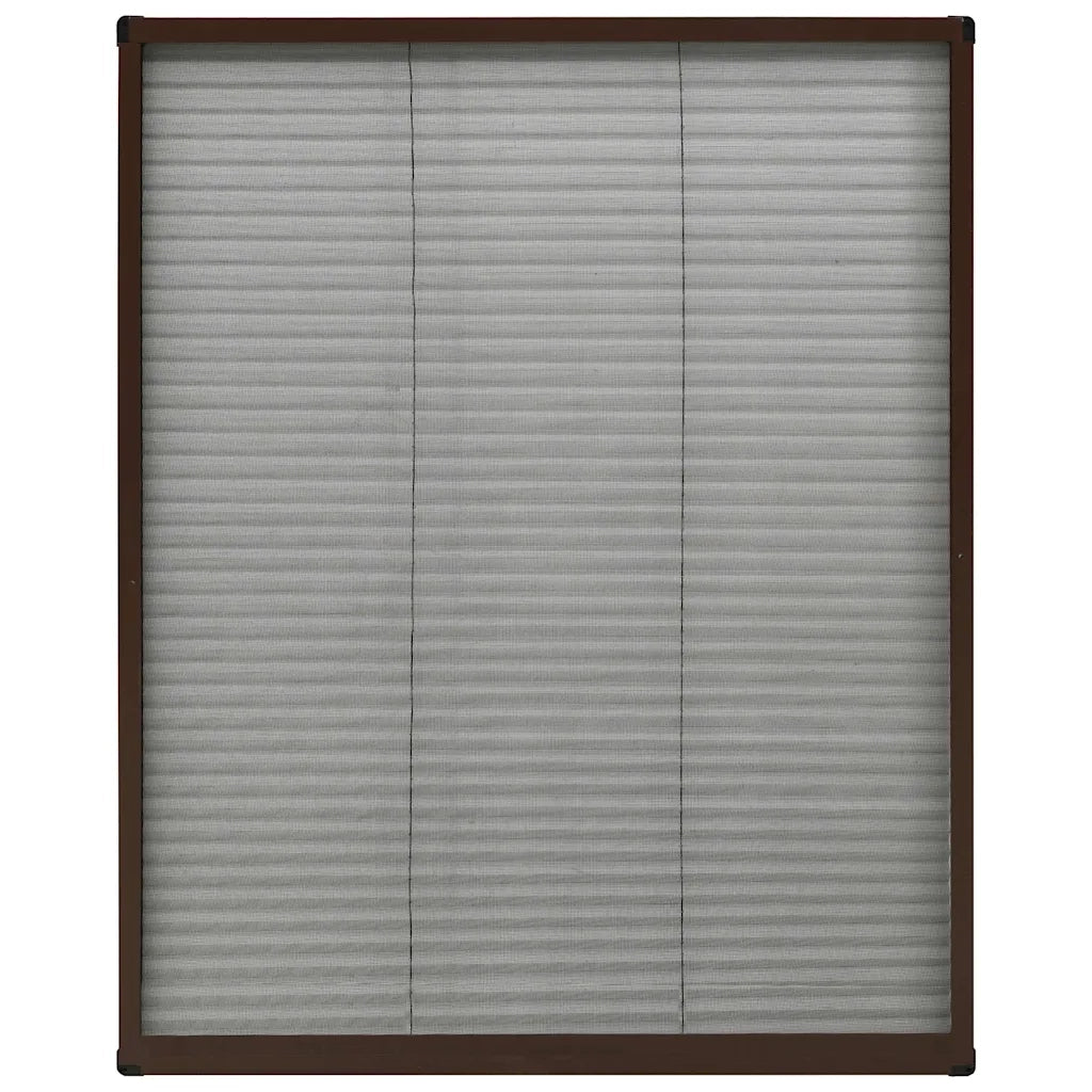 Zanzariera Plissettata Finestre in Alluminio Marrone 60x80 cm CFW1288931