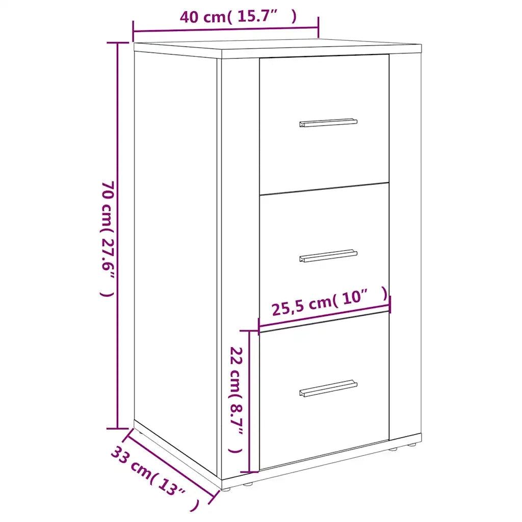 Credenza Grigio Sonoma 40x33x70 cm in Legno Multistrato cod mxl 26102