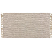 Tappeto in juta beige e cotone 80 x 150 cm con frange intrecciate a mano Boho ingresso camera da letto