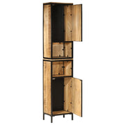 Mobile da Bagno 40x27x180 cm in Ferro e Legno Massello di Mango 3217113