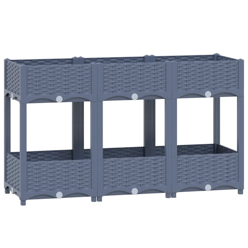 Fioriera | Cassetta per fiori | Vaso Rialzata 120x40x71 cm in Polipropilene