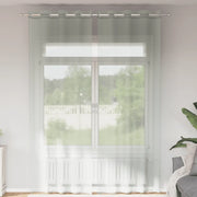 Tende in Voile con Occhielli 2 pz Grigio Chiaro 140x260 cm 4102111