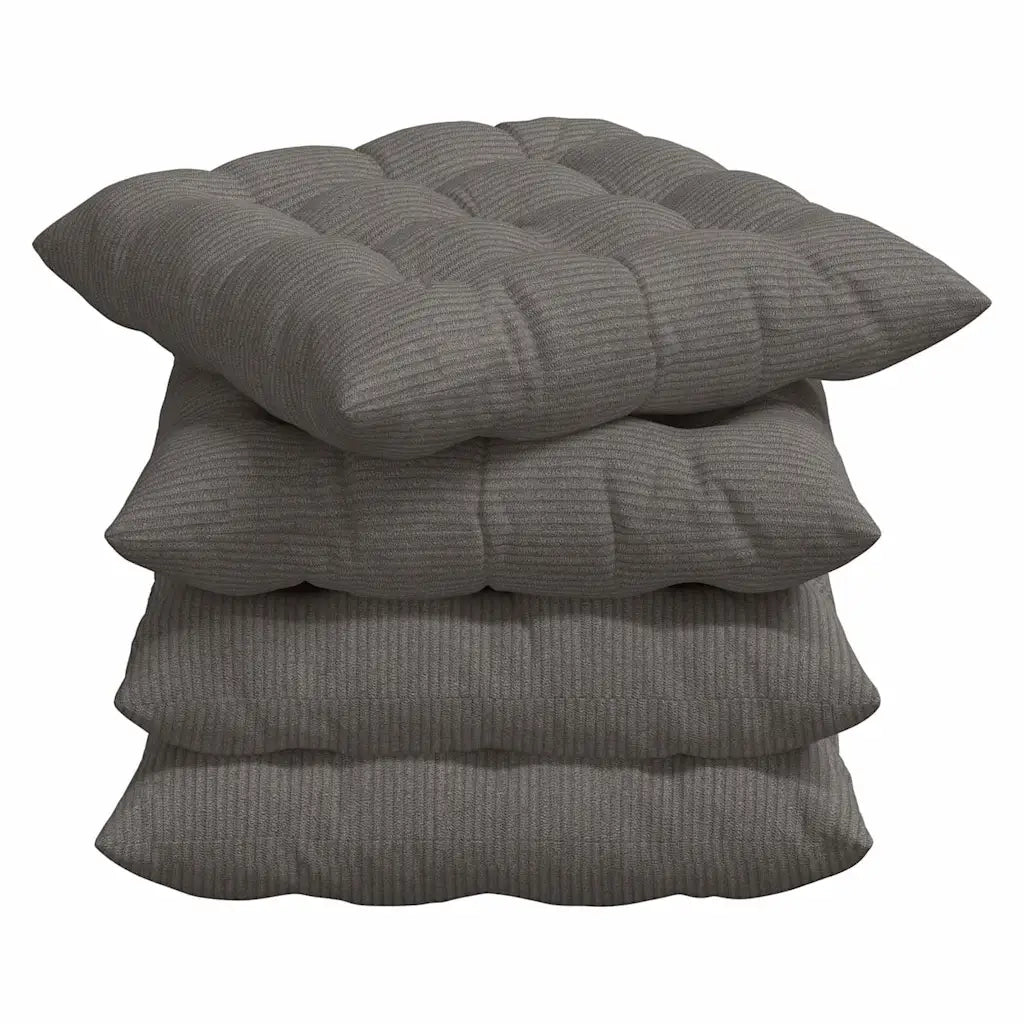 Cuscini per Seduta 4 pz | Cuscini per sedie Grigio chiaro 40 x 40 x 6 cm