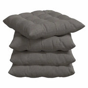 Cuscini per Seduta 4 pz | Cuscini per sedie Grigio chiaro 40 x 40 x 6 cm