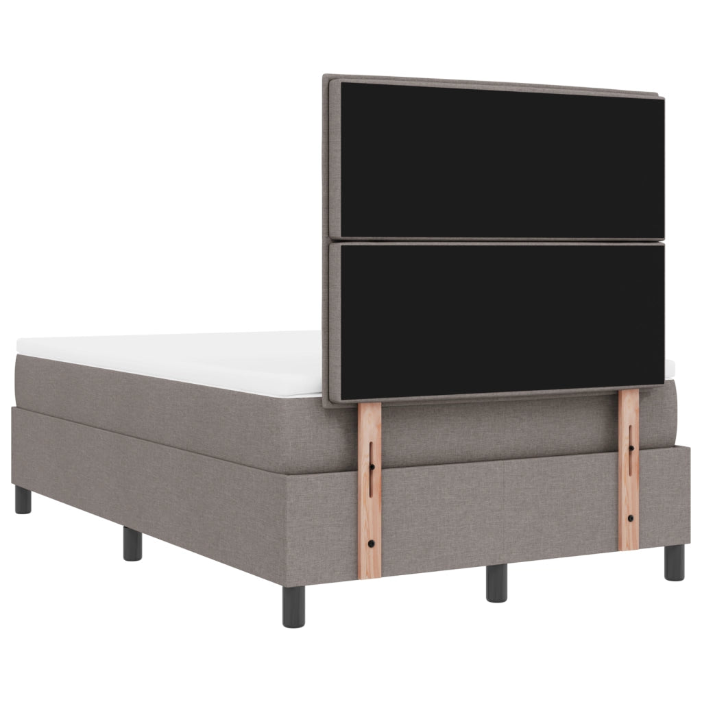 Letto a Molle con Materasso & LED Tortora 120x200 cm Tessuto