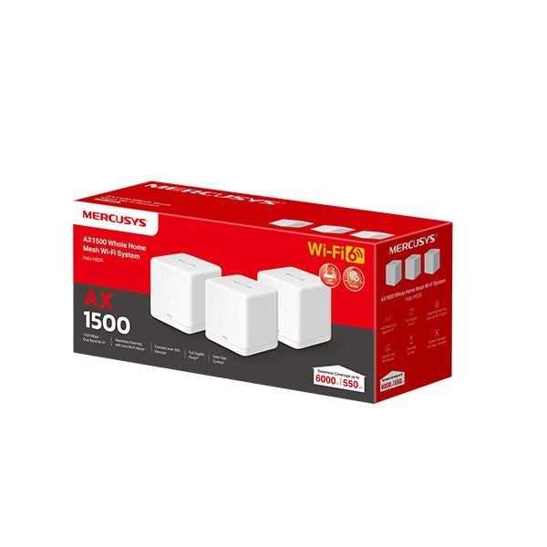 Router mercusys wifi mesh ax1500 gig x3 - HALO H60X(3-PACK)