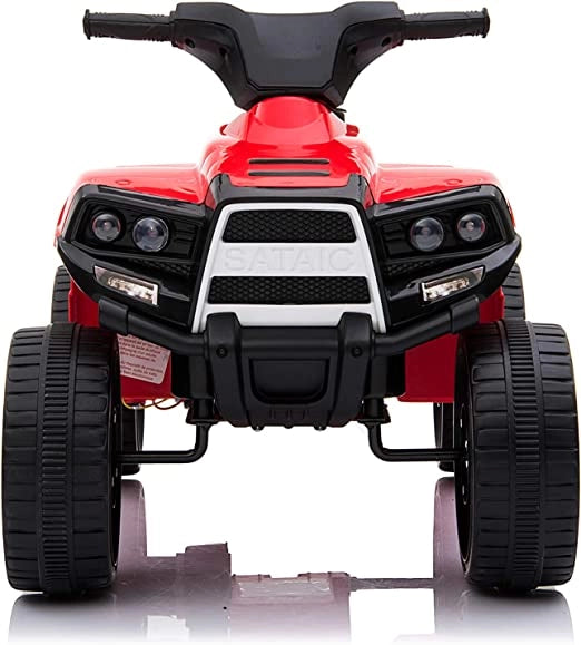 Quad Elettrico per Bambini 2 Anni a 5 Anni 65x40x43cm velocità 3km/h Quad Giocattolo per Bambini 18-36 Mesi Colore Rosso