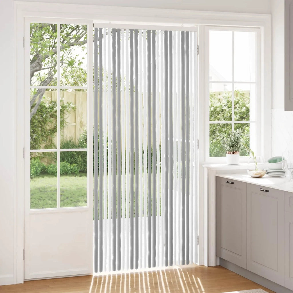 Tenda per insetti in chenille Grigio e Bianco 100 x 220 cm 42034458