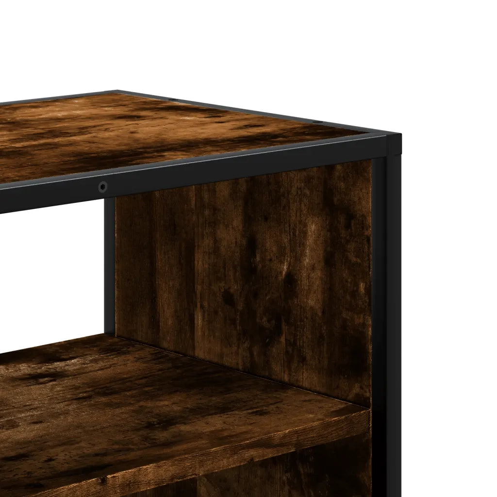 vidaXL Mobile TV Rovere Fumo 100x31x39,5cm Legno Multistrato e Metallo