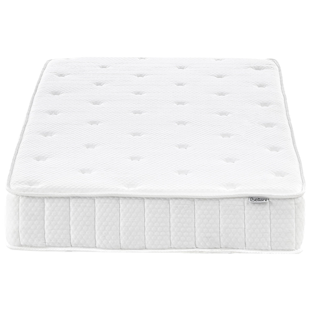 Materasso singolo double face medio duro tessuto bianco per letto 90 x 200 cm