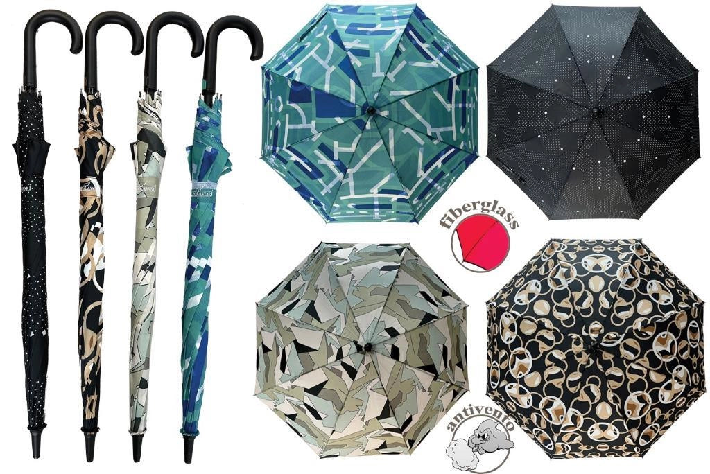 1 Pezzo Ombrello da Pioggia Golf Automatico Donna Fantasia 4 Decori