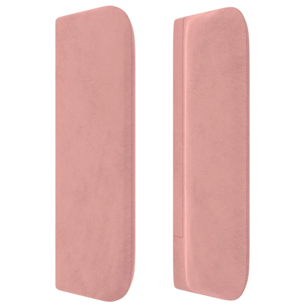 Testiera ad Orecchio Rosa 147x16x78/88 cm in Velluto