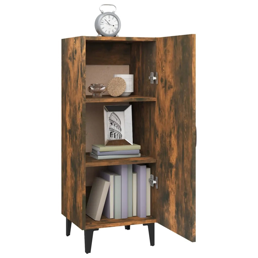 Credenza Rovere Fumo 34,5x34x90 cm in Legno Multistrato 817405