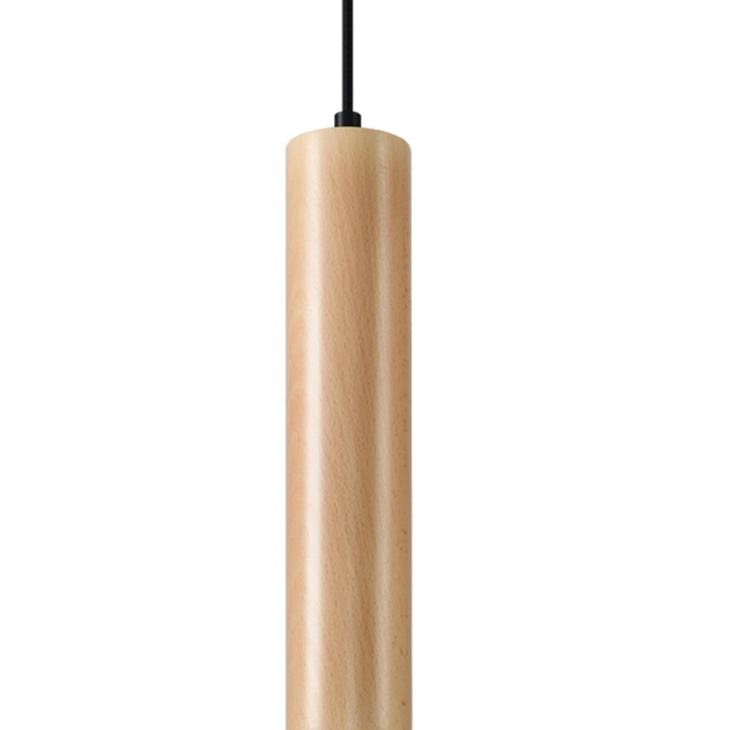 Lampada a sospensione CASANO 1 Pure Lume nero/legno GU10