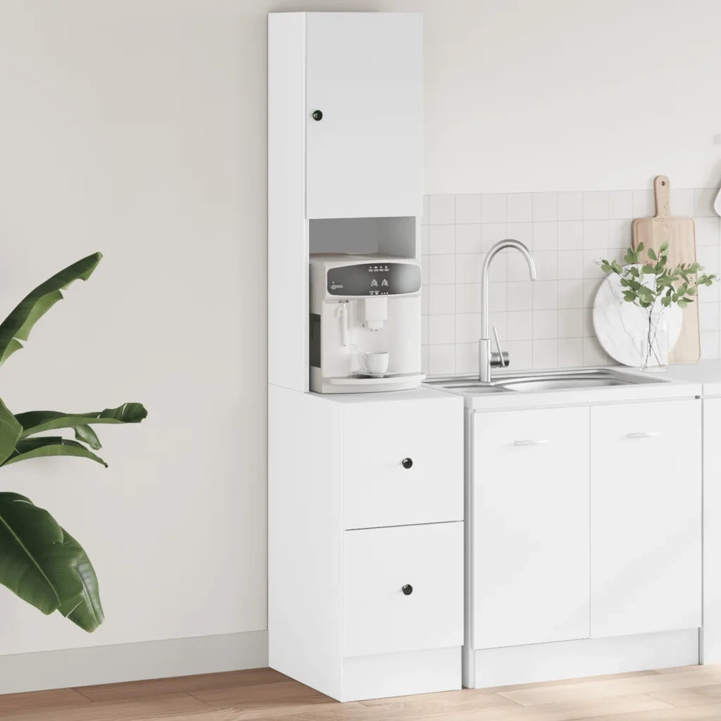 Mobile da cucina-Armadio da cucina Bianco 35x50x180 cm in Truciolato