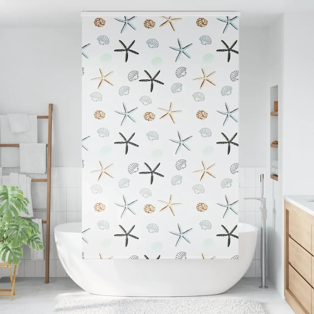 Tenda a rullo | Tenda avvolgibile Doccia con Cassonetto 130x240cm Larghezza Tessuto