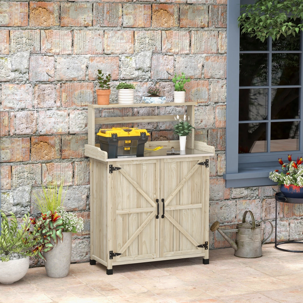 Tavolo da giardino ¨C zephmum ¨C legno naturale 90.5x41x124.5cm