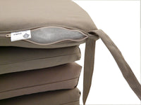 Set 2 Cuscini per Sedia da Giardino 45x45x5 cm in Dralon Allegro Taupe